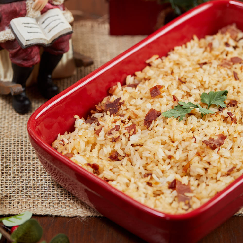 Arroz com Chips de Presunto Parma - 500g.