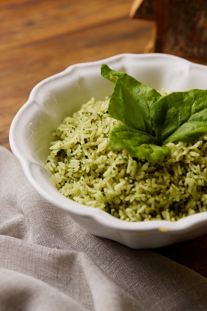 Arroz de Espinafre com Alho Frito por Thiago Paraíso - 500g